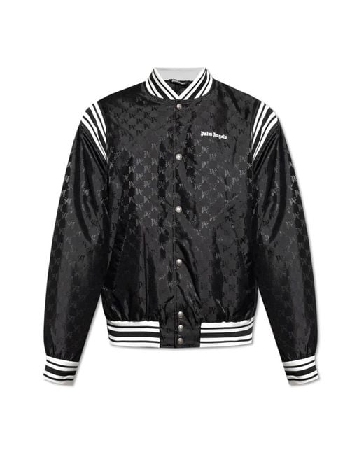 Palm Angels Men's Black Bomber Jackets