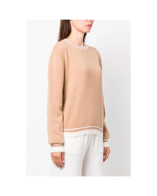 MSGM Trui Met Contrasterende Randen in het Natural