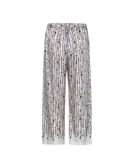 MSGM Gray Wide Trousers