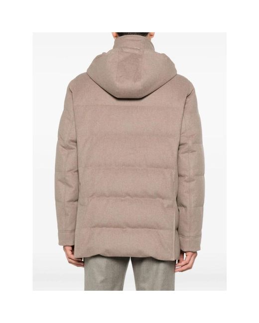 Winter Jackets di Brunello Cucinelli in Brown da Uomo