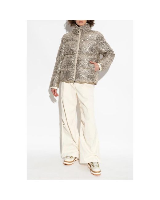Moncler Jassen ,Geel ,Pailletten Pailletten Donsjack Anternes in het Yellow
