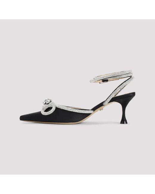 Mach & Mach Zwarte Zijden Strass Pumps Elegante Stijl in het Black