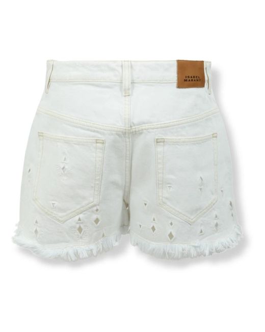 Isabel Marant White Denim Shorts