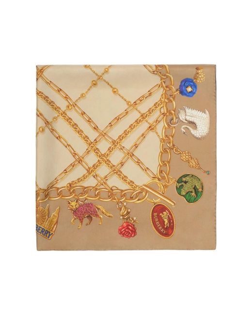 Burberry Metallic Silk Scarves
