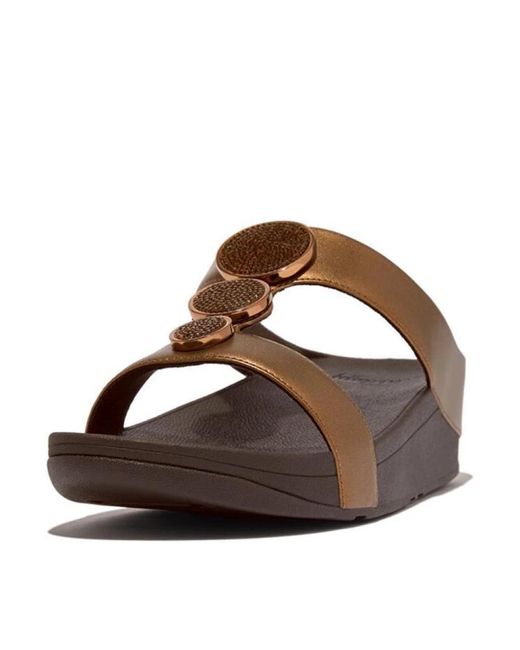 Fitflop Brown Bronzene perlen sandalen