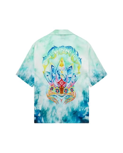 Casablanca Blue Short Sleeve Shirts for men