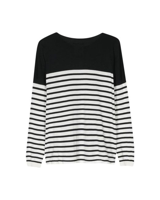 Semicouture Black Long Sleeve Tops