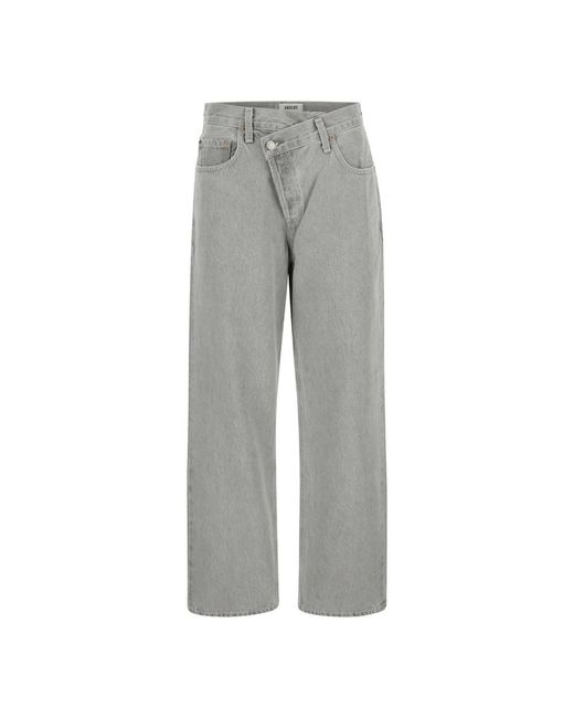 Wide trousers Agolde de color Gray