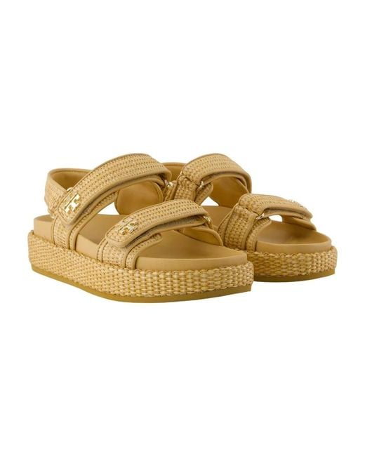 Tory Burch Metallic Flat Sandals