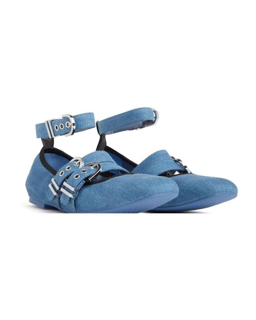 Stuart Weitzman Blue Ballerinas