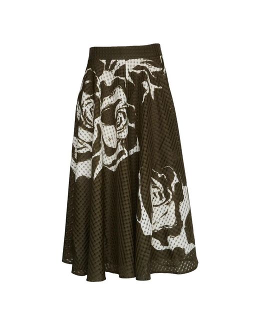 Essentiel Antwerp Green Midi Skirts