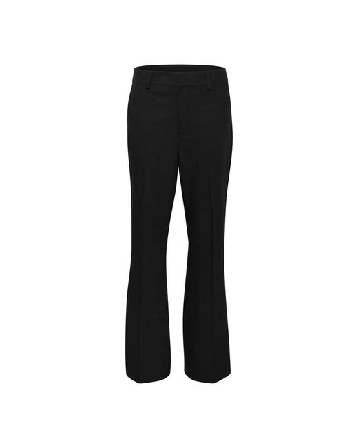 Kaffe Broeken ,Zwart ,Wijdvallende Zwarte Broek Stijlvol Model in het Black