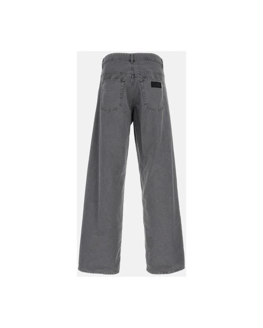 MM6 by Maison Margiela Gray Wide Jeans for men