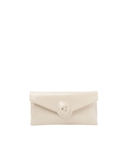 TWENTYFOUR Roze Applicatie Clutch Tas in het Natural
