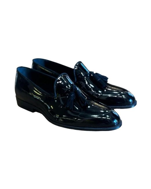 Corvari Leder mokassins in Blue für Herren