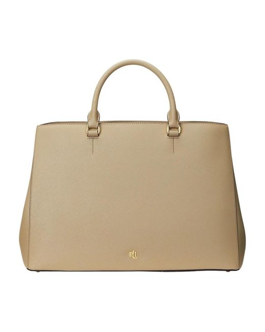 Ralph Lauren Natural Hanna 37 Satchel Groß