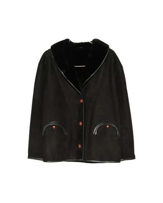 Blazé Milano Black Faux Fur & Shearling Jackets
