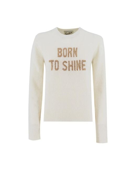 Round-Neck Knitwear di Mc2 Saint Barth in White