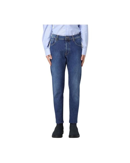 Incotex Blue Slim Fit Jeans for men