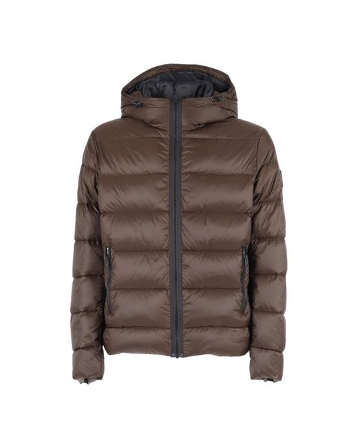Fay Db Front Piuma Cappuccio in het Brown voor heren