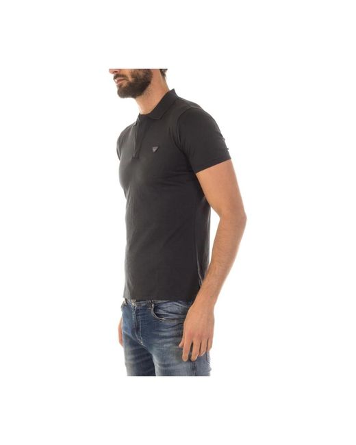 Armani Jeans Black Polo Shirts for men