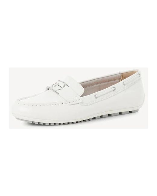 Tamaris White Boat Shoes
