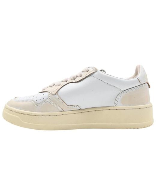 Autry White Vintage low top weiße leder sneakers