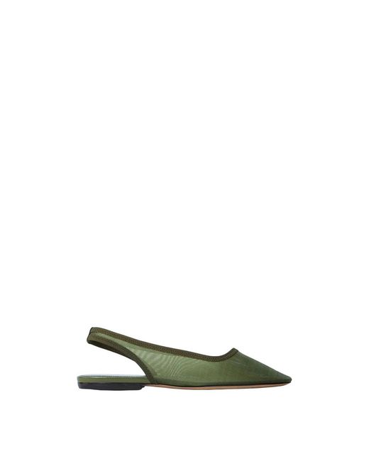 Dries Van Noten Green Ballerina Shoes