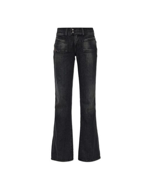 Flared Jeans DIESEL de color Black
