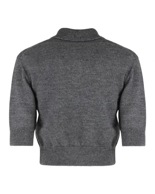 Givenchy Gray Round-Neck Knitwear
