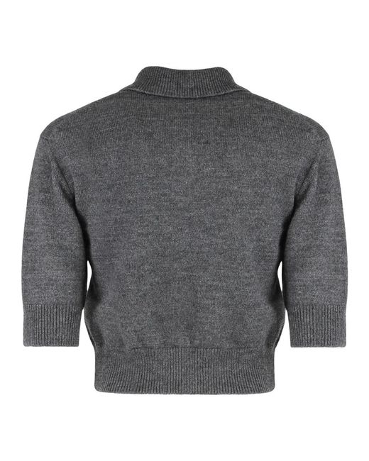 Givenchy Truien & Vesten ,Grijs ,Wol Polo Top Van Wol in het Gray