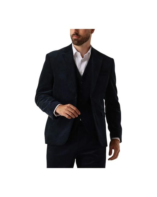 SELECTED Kostuums ,Blauw ,Corduroy Blazer Voor in het Black voor heren