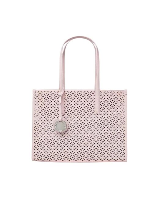 Emporio Armani Pink Stilvolle lederhandtasche
