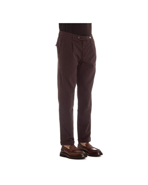 Myths Brown Straight Trousers for men