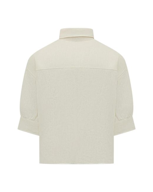 Alberta Ferretti Sequin Sleeveless Top in het Natural