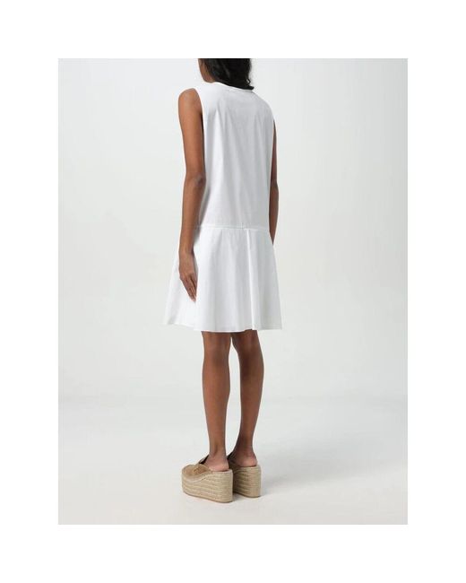Theory White Weiße Ärmellose Shift-Kleid