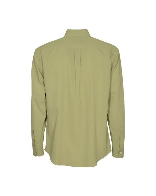 Auralee Baumwoll-seiden-viyella-hemd in Green für Herren