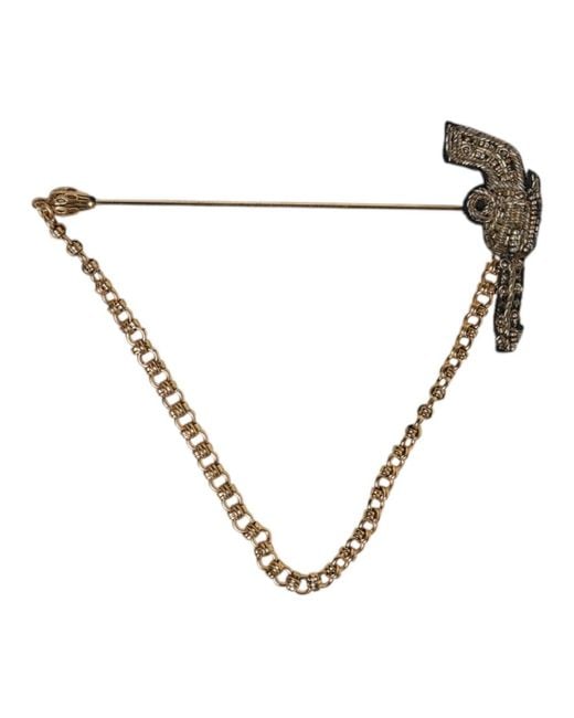 Brooches di Dolce & Gabbana in Metallic da Uomo