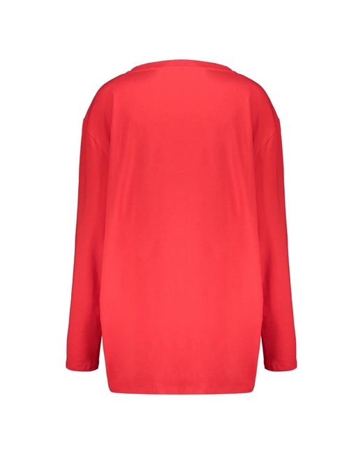 Moschino Pink Baumwoll-T-Shirt Mit Geripptem Ausschnitt