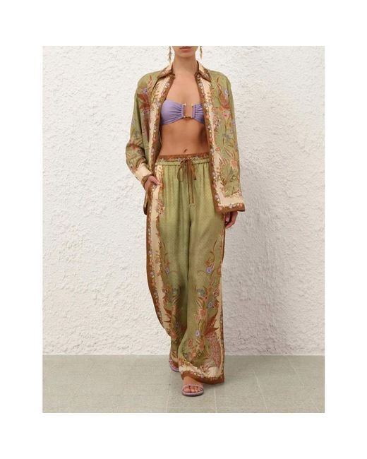 Zimmermann Natural Wide Trousers