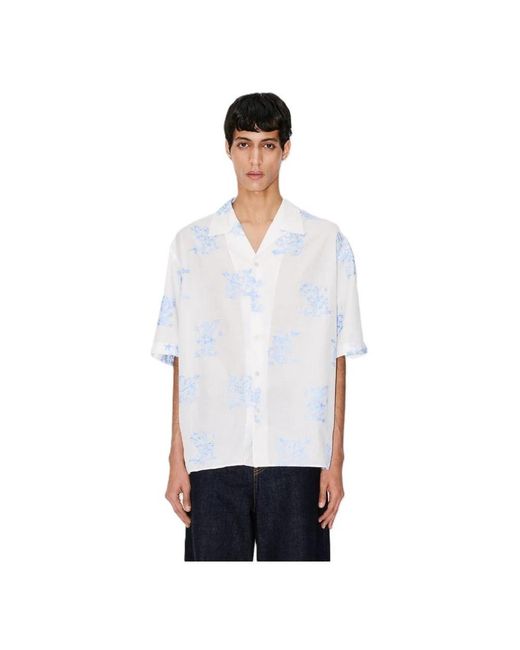 KENZO Blue Short Sleeve Shirts for men