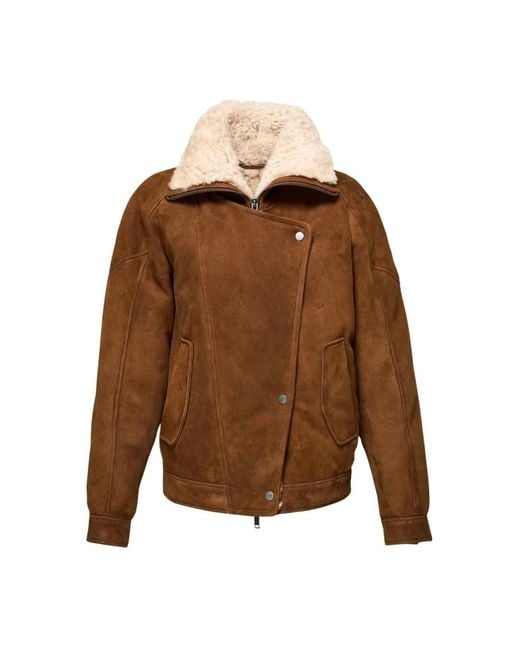 V.sp Faux Fur & Shearling Jackets in het Brown