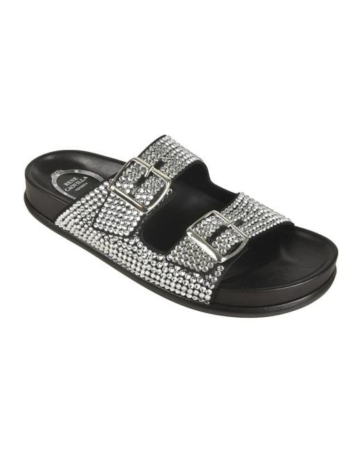 Rene Caovilla Black Sliders