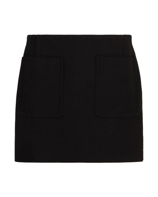 Bottega Veneta Black Short Skirts