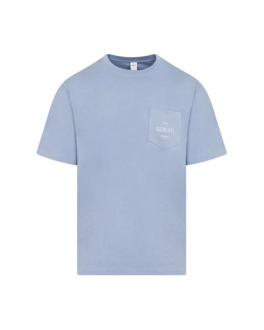 Cotton t-shirt di Berluti in Blue da Uomo