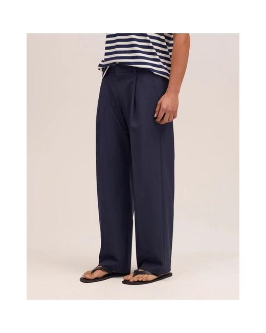 NN07 Blue Wide Trousers for men