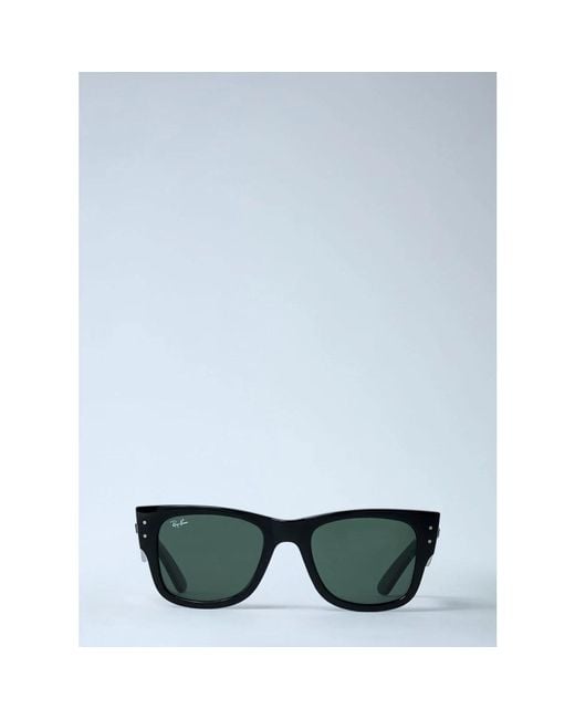 Ray-Ban Vierkante Frame Logo Zonnebril in het Blue