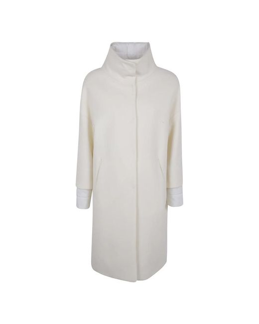 Herno Jassen ,Wit ,Medium Jacket Met Volledige Rits in het White