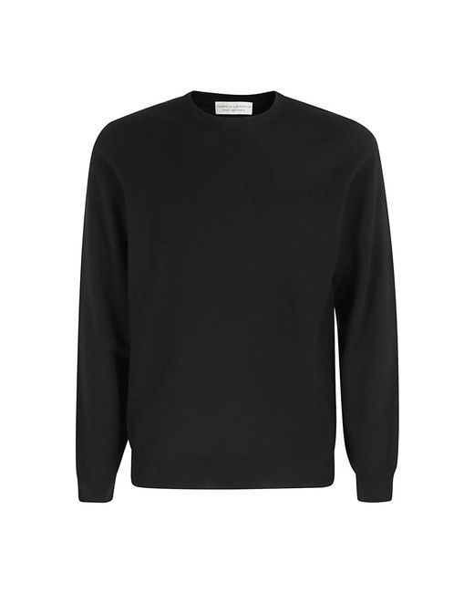FILIPPO DE LAURENTIIS Black Round-Neck Knitwear for men