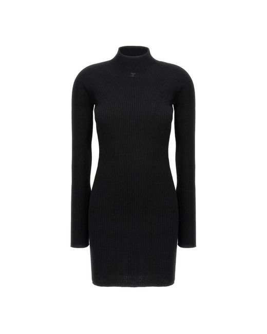 Courreges Black Knitted Dresses